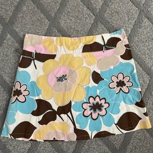 floral mini skirt